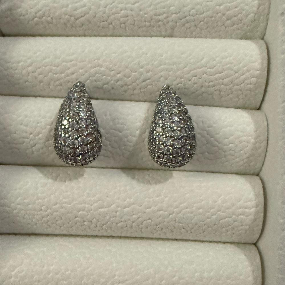 Elegant Silver Teardrop Earrings